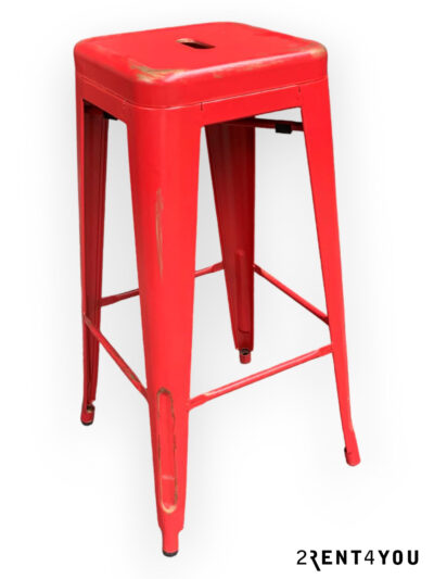Barkruk Vintage Rood