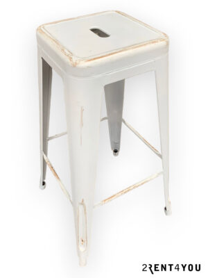 Barkruk Vintage Wit