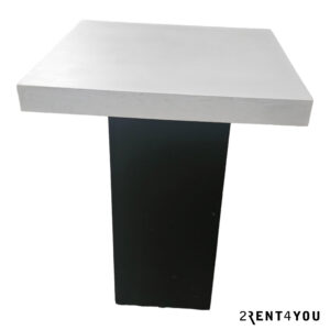 Statafel zwart/beton 80x80cm