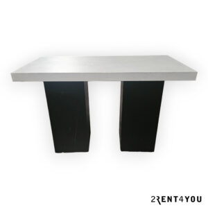 Statafel dubbel zwart/beton 80x160cm