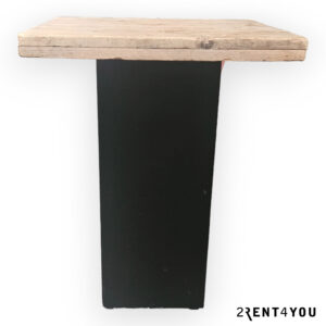 Sta tafel Black/Steigerhout 80x80