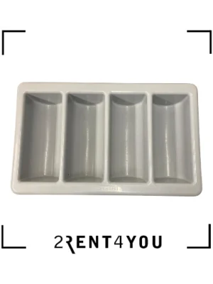 Bestekbak grijs 4 vaks